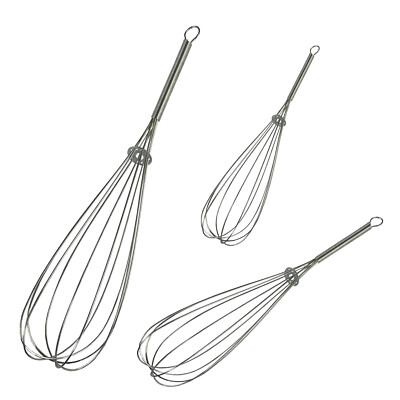 3 tlg EIERBESEN QUIRL SET Küche Kochen Ballon Mixer Rührer Schlagen Kuchen Mix