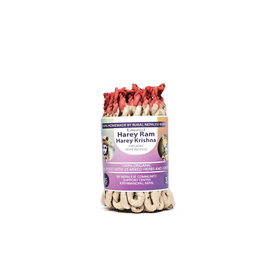 Handmade In Nepal  Harey Ram Harey Krishna  Rope Incense Natural Home Fragrance
