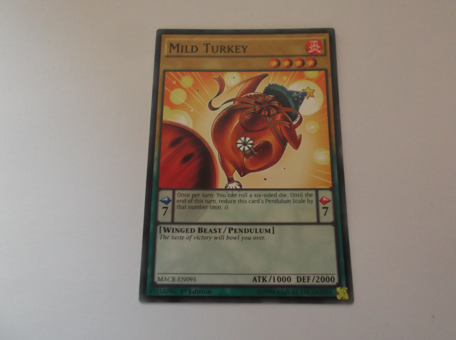 Konami Yu-Gi-Oh! "MILD TURKEY" #Fire 1st Edition Trading Card | eBay