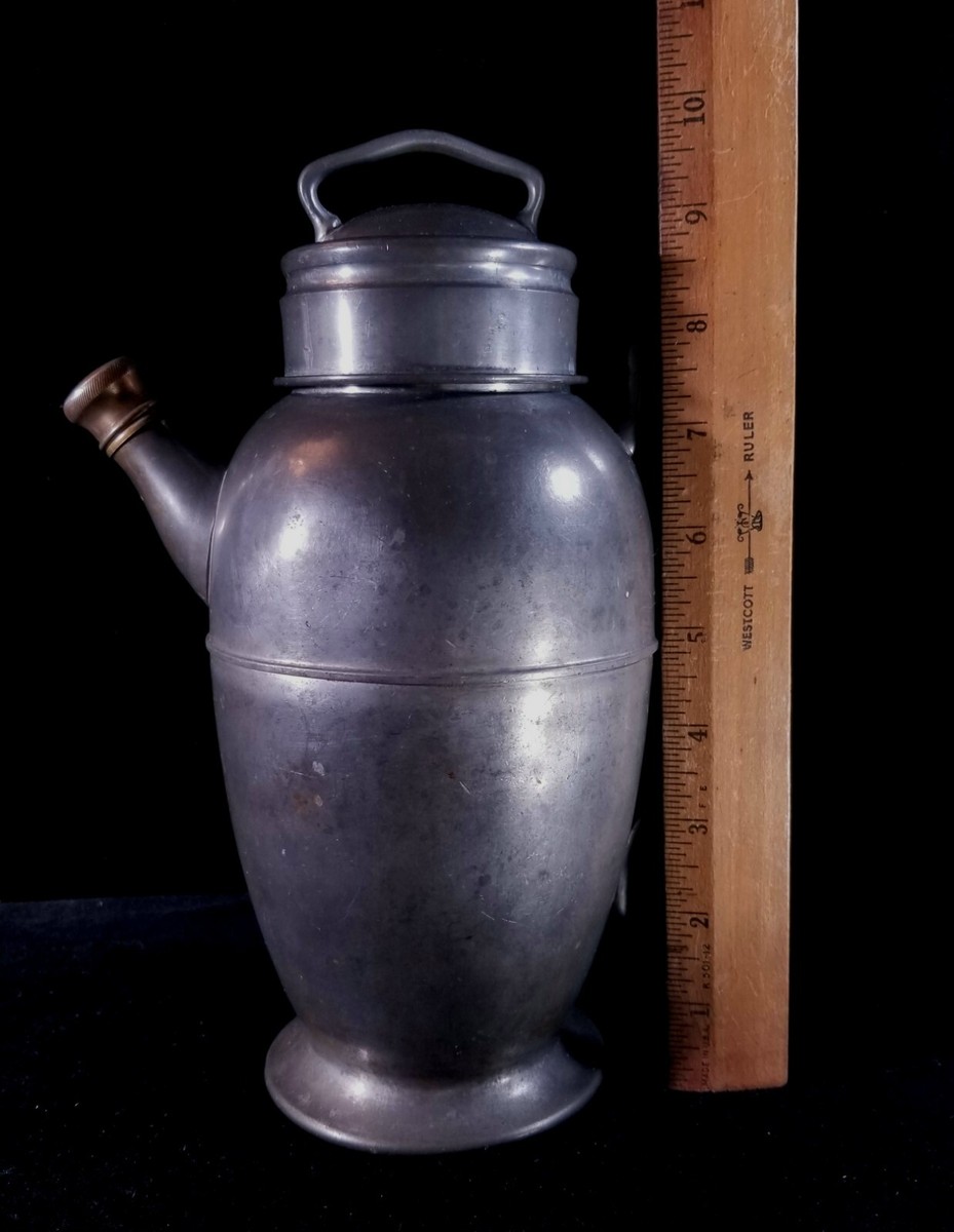 Vintage 1930s Concord Pewter 368 Coffee Tea Pot Or Pewter Cocktail