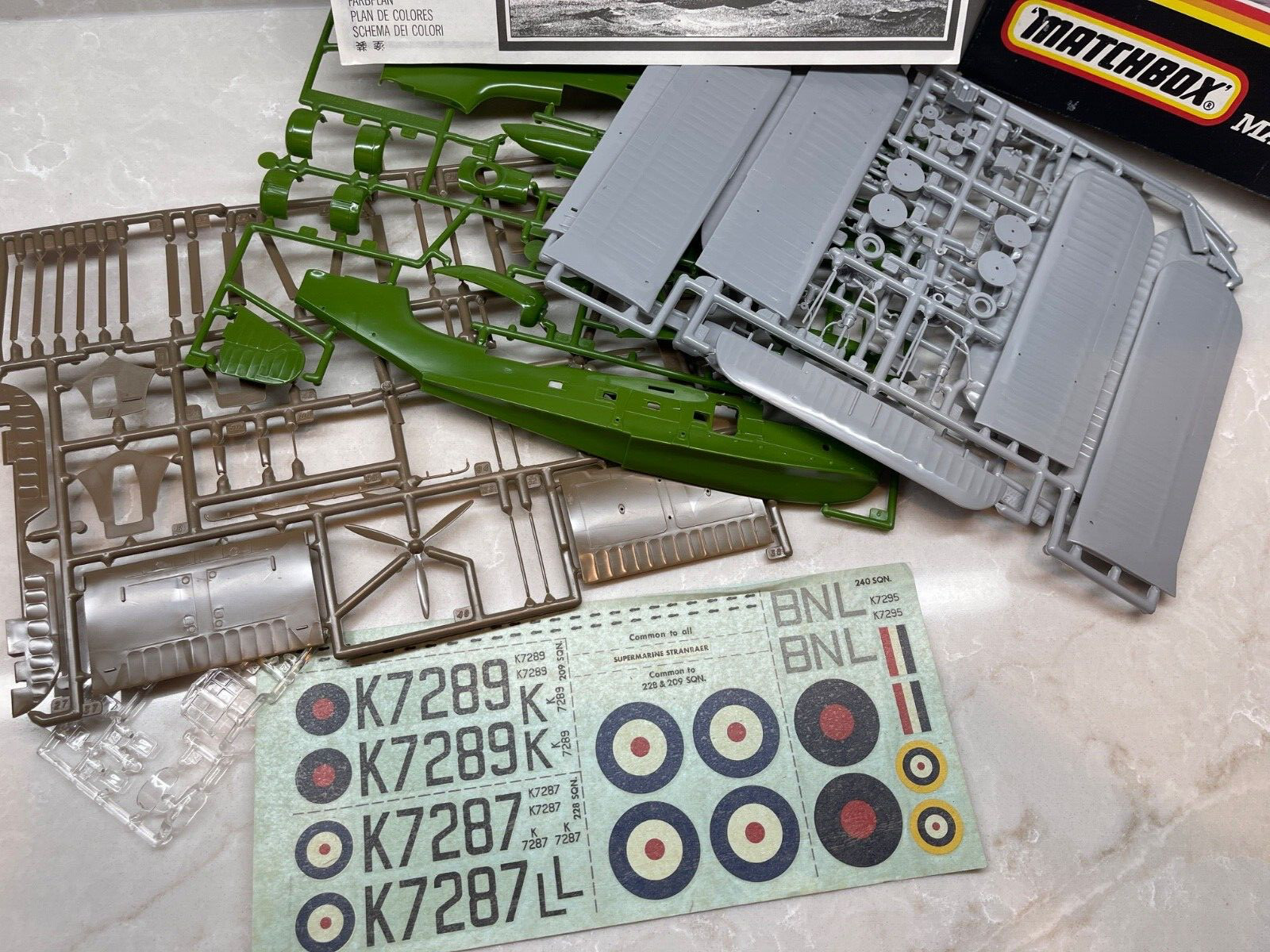 Matchbox 1978 Model Kit 1/72 Super-Marine Stranraer Vintage