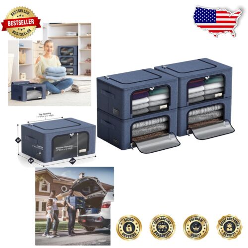 Zippered Stackable Organizer Bags with Metal Frame – Bedroom Storage Solution