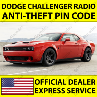 ✓DODGE CHALLENGER CAR RADIO ANTI-THEFT UNLOCKING PIN CODE FOR ALL
