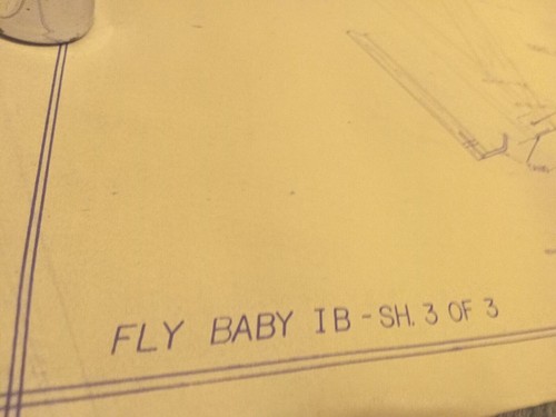 Vintage R/C Airplane Blueprint Plans "FLY BABY I-B" Complete 88" Wingspan Balsa - Picture 9 of 12