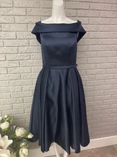 Women Navy Coset Lace Up Back Prom / Bridesmaid Gown Size 6