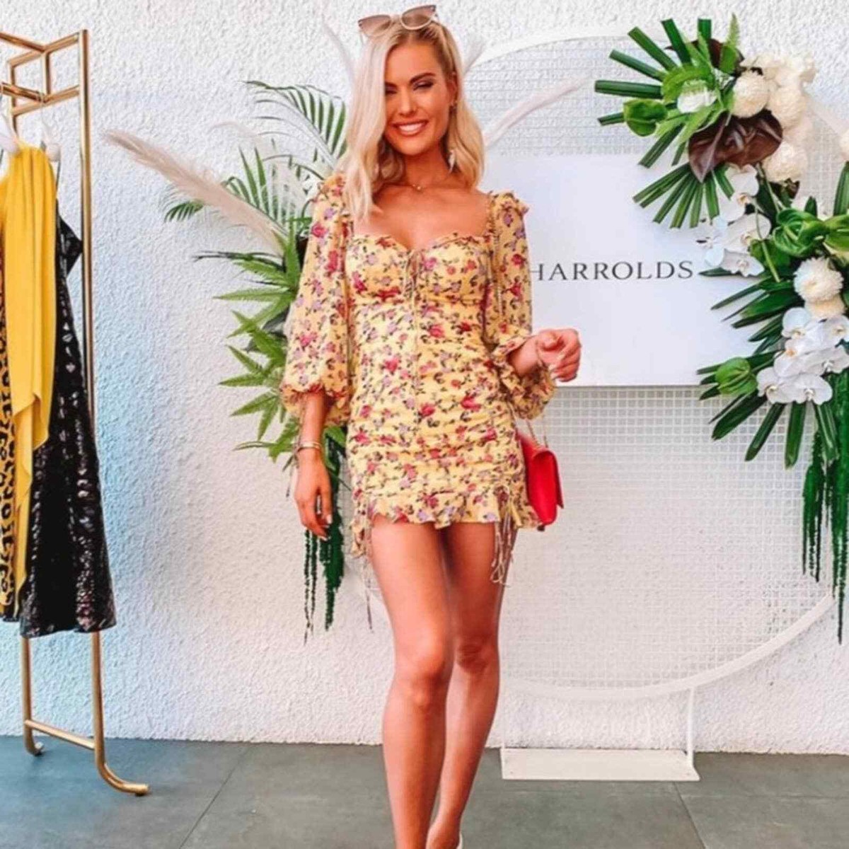 for love and lemons beaumont mini dress For Love & Lemons Beaumont Mini Dress in Yellow