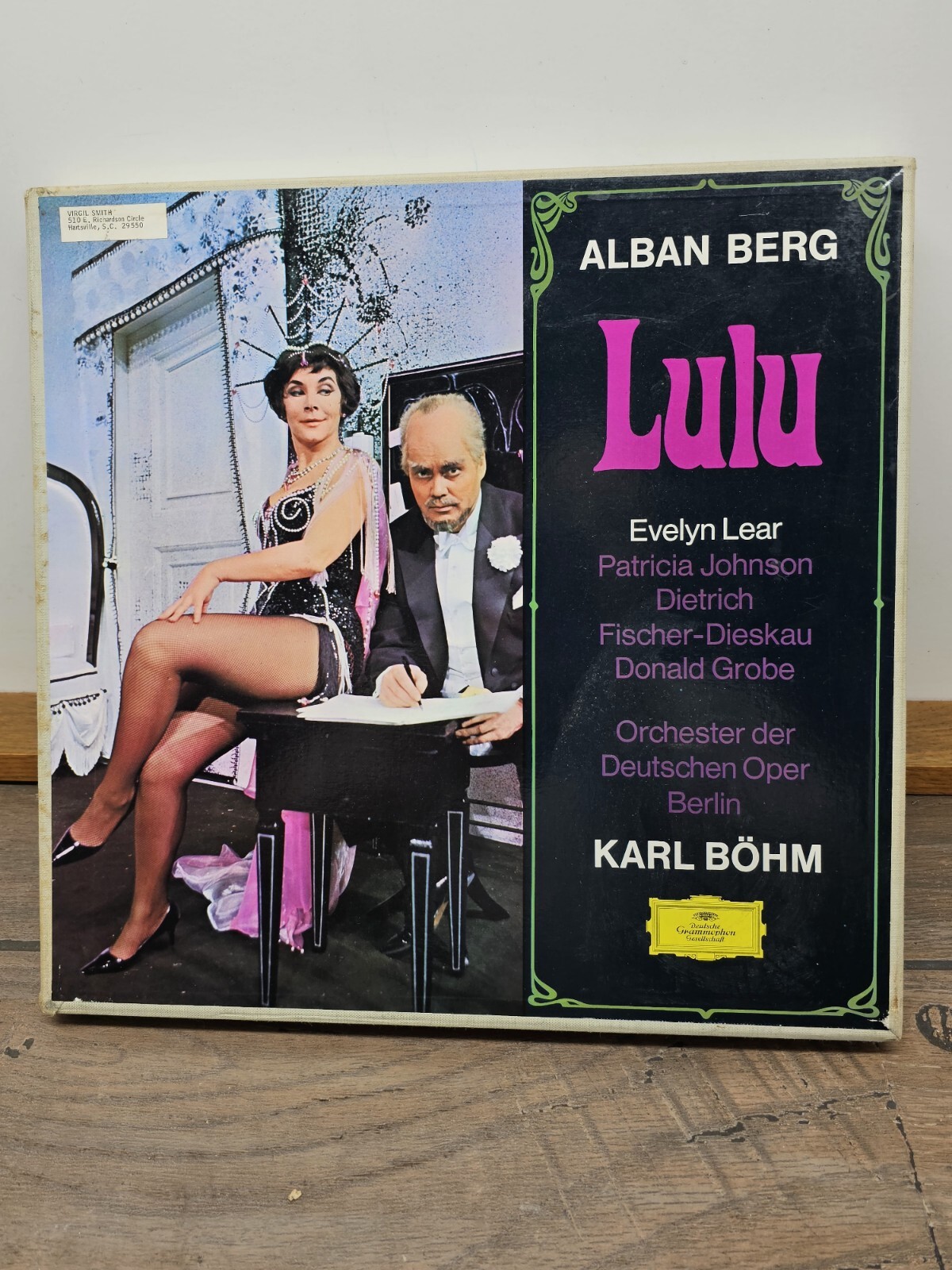 139 273/75 ALBAN BERG Lulu BOHM LEAR BERLIN DG TULIPS STEREO 3LP BOX NM