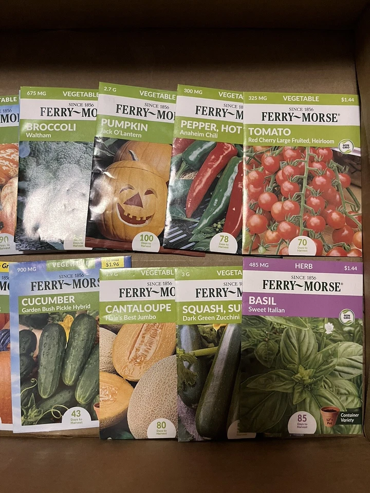 Semillas de jardín de hierbas vegetales NO TRANSGÉNICAS - Ferry Morse paquete de 30 buenas surtidas 22/12 Foto 4 de 4