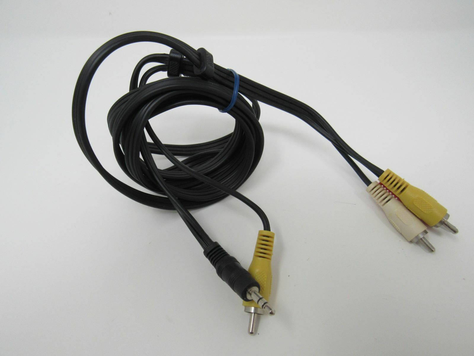 Standard Video Audio Stereo 3.5-mm Jack Connector Cable RCA x3 Length 6ft Male
