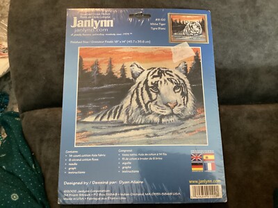 Rare Find-OUT OF PRINT White Tiger Cross Stitch Kit
