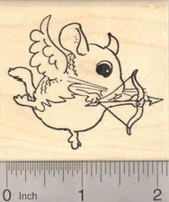 Valentine's Day Chinchilla Cupid Rubber Stamp J20311 WM
