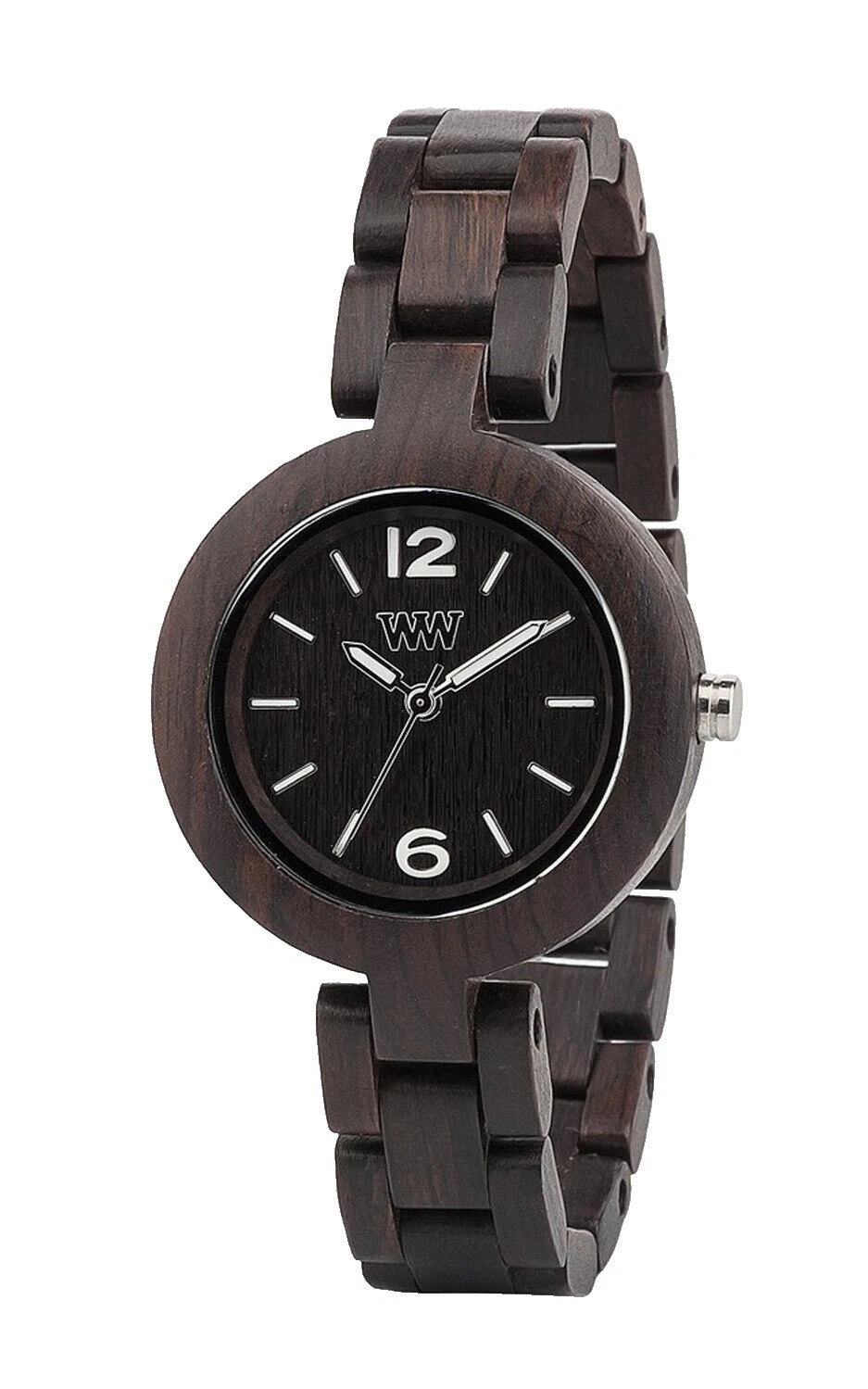 Relojes de pulsera banda de bambú con dial de 12 horas