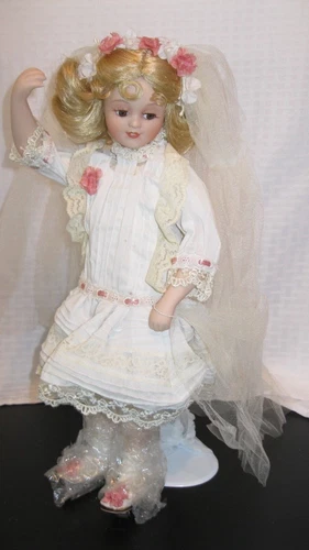 The Royalton Collection Playing Bride Porcelain Doll used w/box