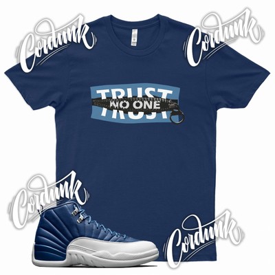Indigo TRUST NO ONE T Shirt for J1 12 Indigo Legend Obsidian Blue Flint 