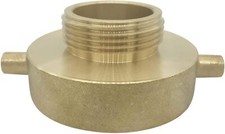 2-1/2" NST (NH) Female X 1-1/2" NST (NH) Male Brass Fire Hydrant Adapter with Pi