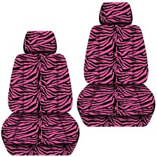 Fits Vw Beetle Front Car Seat Covers In Zebra Whitetangraygreenpinkpurple..