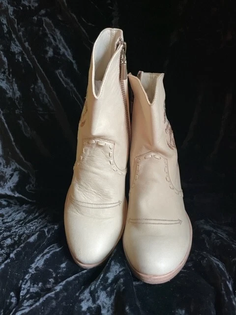 Botines Free People Italianos Vaquero Marco Delli Evelina Bordados NUEVOS 6/36 Foto 2 de 4