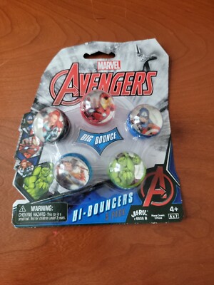 Marvel Avengers Big Bounce HI-Bouncers 5 Pack Toy Balls By JA-RU