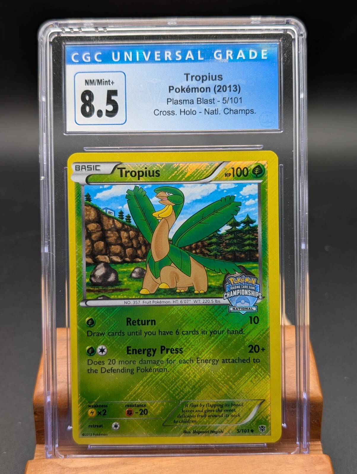 2013 Pokemon Plasma Blast Tropius Cross Holo #5 CGC 8.5 National Champs