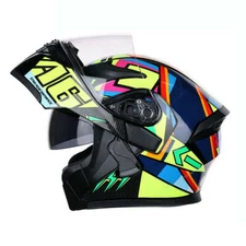 DOT Flip Up Motorcycle Helmet Modular Helmet Dual Visor Sport Motocross Helmet