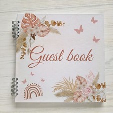 Wedding Birthdays Baptism Guest Book Boho Tropical 30 pages Scrapbook Album Gift