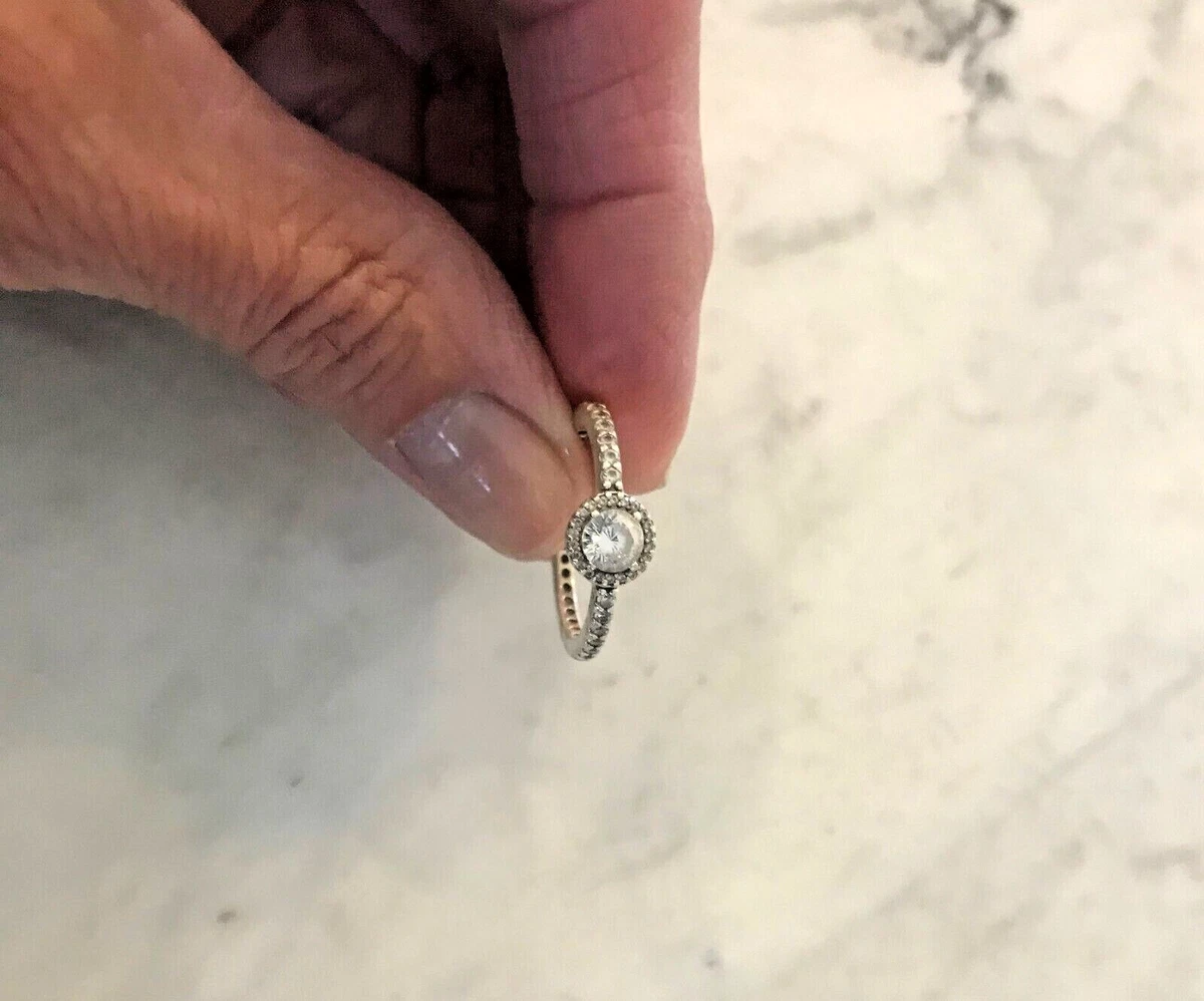 AUTHENTIC PANDORA Round Sparkle Halo Ring 196250CZ eBay