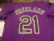Kyle Freeland Colorado Rockies Signed replica home  jersey COA 