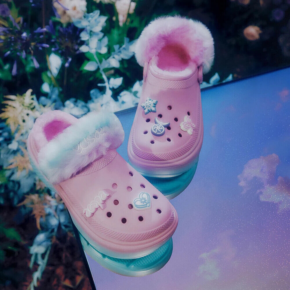 AESPA X CROCS Stomp Lined Clog Pastel Pink Blue Purple M7/W9 AESPA X CROCS Stomp Lined Clog Pastel Pink Blue Purple M7/W9