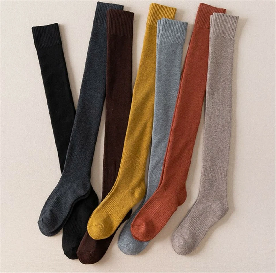 Mujeres Dama Invierno Cálido Polar Hasta el Muslo Sobre las Rodillas Medias Medias Calcetines Largos Foto 2 de 4