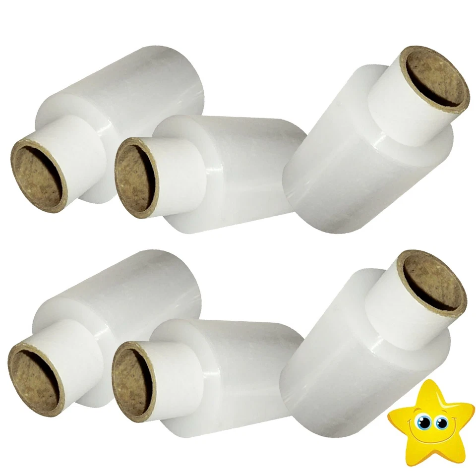 STAR SUPPLIES 40Rolls 100mm x 150m Clear Mini Hand Wrap Pallet Cling Stretch Shrink Film Handy