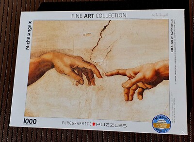 Eurographics 1000 Teile - Die Erschaffung Adams ( Detail ) Michelangelo neu