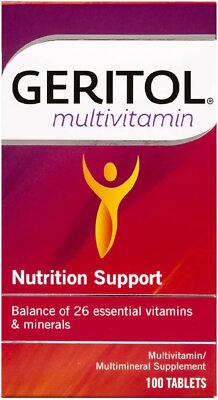 Geritol Complete Multivitamin Tablets 100 Count Essential Vitamins Minerals