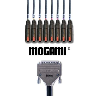 D-Sub Loom DB25 to Neutrik Jack TRS Female NJ3FC6 | Multicore | 8 Way 1 M Mogami