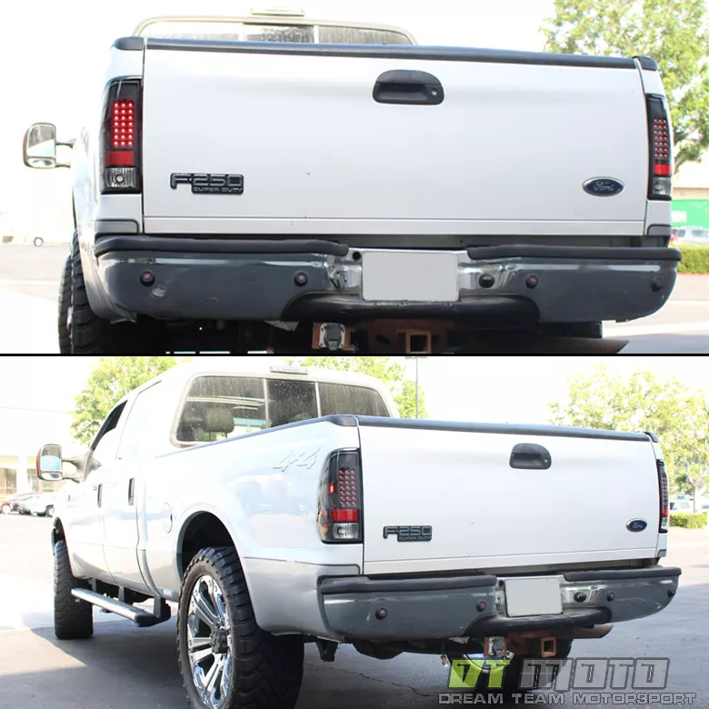 Lanternas traseiras de LED pretas 1997-2003 Ford F150 99-07 F250 F350 SuperDuty lâmpadas de freio - Imagem 2 de 4