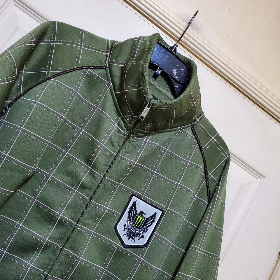 Chaqueta One Industries Para Hombre XL Verde Cuadros Monstruo Ejército Motocross Moto Militar Foto 4 de 4