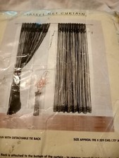 1 pis Tassel NetCurtain Door Window Tassel Fly with Detachable Tie Back 77"x90"