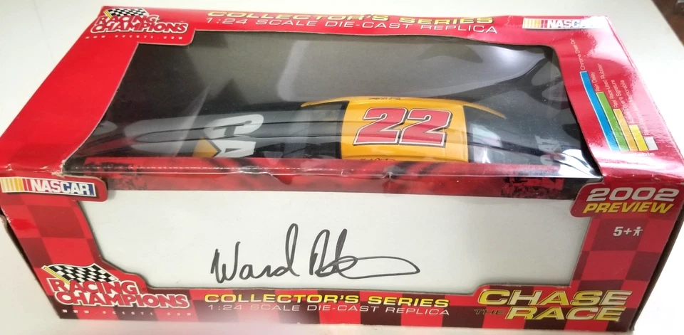 Racing Champions #22 Ward Burton 2002 Caterpillar 1:24 Autographed - Image 3 of 3