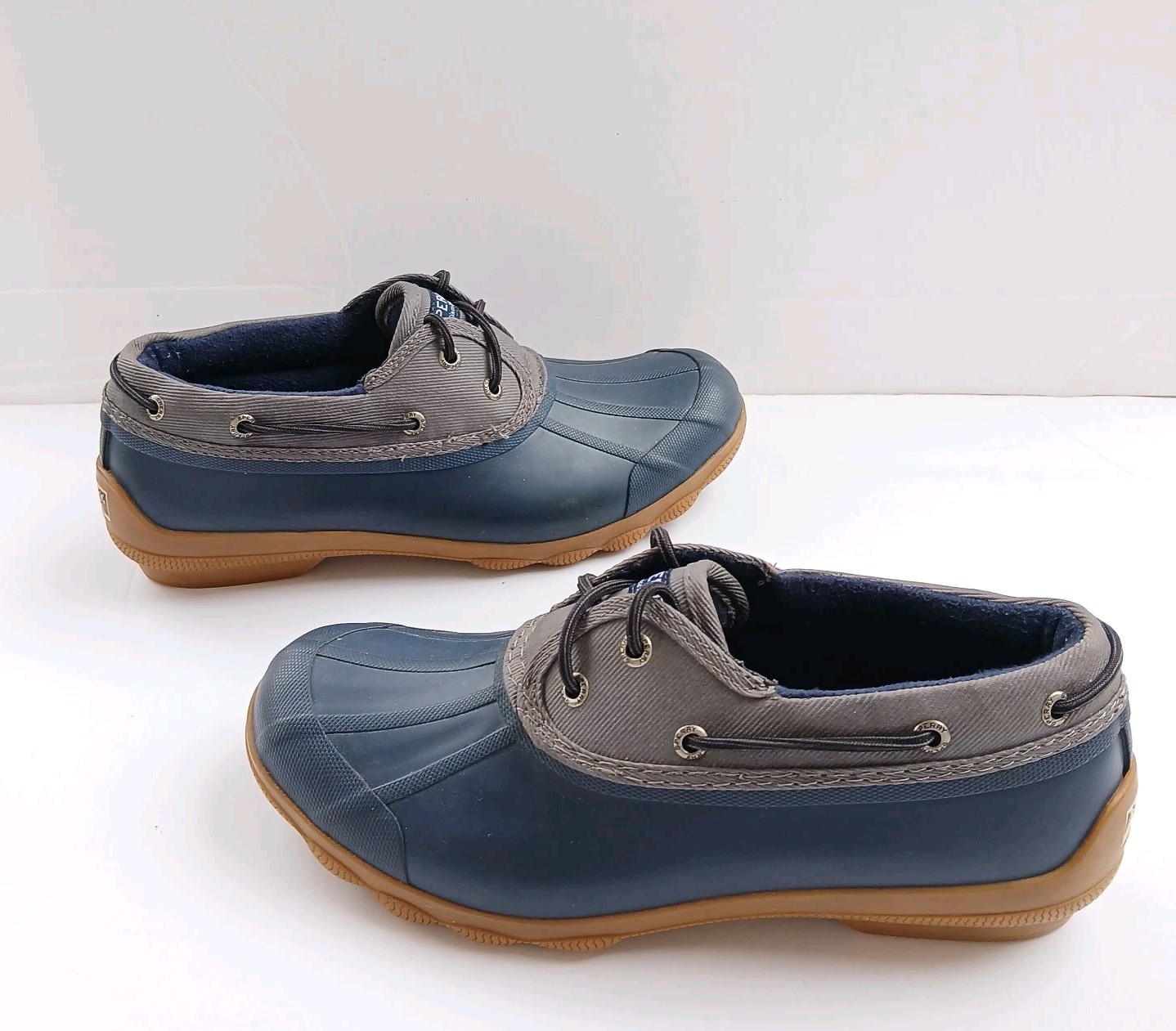 Sperry Duck Shoes Waterproof Rain Low Size 9 Navy… - image 1