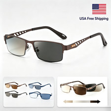 Photochromic Reading Sunglasses UV400 Brown Lens Presbyopic Eyewear 0.0 4.0