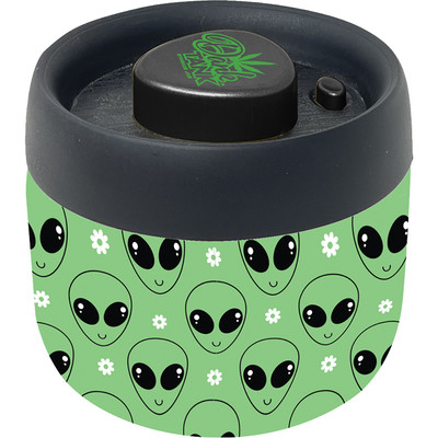 4.25in Green Alien Dank Tank Vacuum Jar   400ml Airtight Storage Container