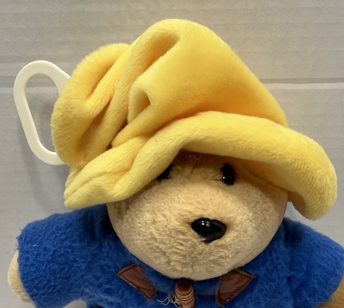 PONY Peluche Eden Orso Paddington Presepe Musicale Pull Giocattolo Cappotto Blu Cappello Giallo Funziona LEGGI