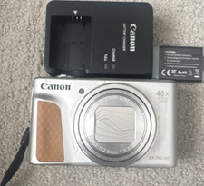 Canon PowerShot SX740 HS Silver Compact Camera 20.3MP 40x Wi-Fi BT Battery