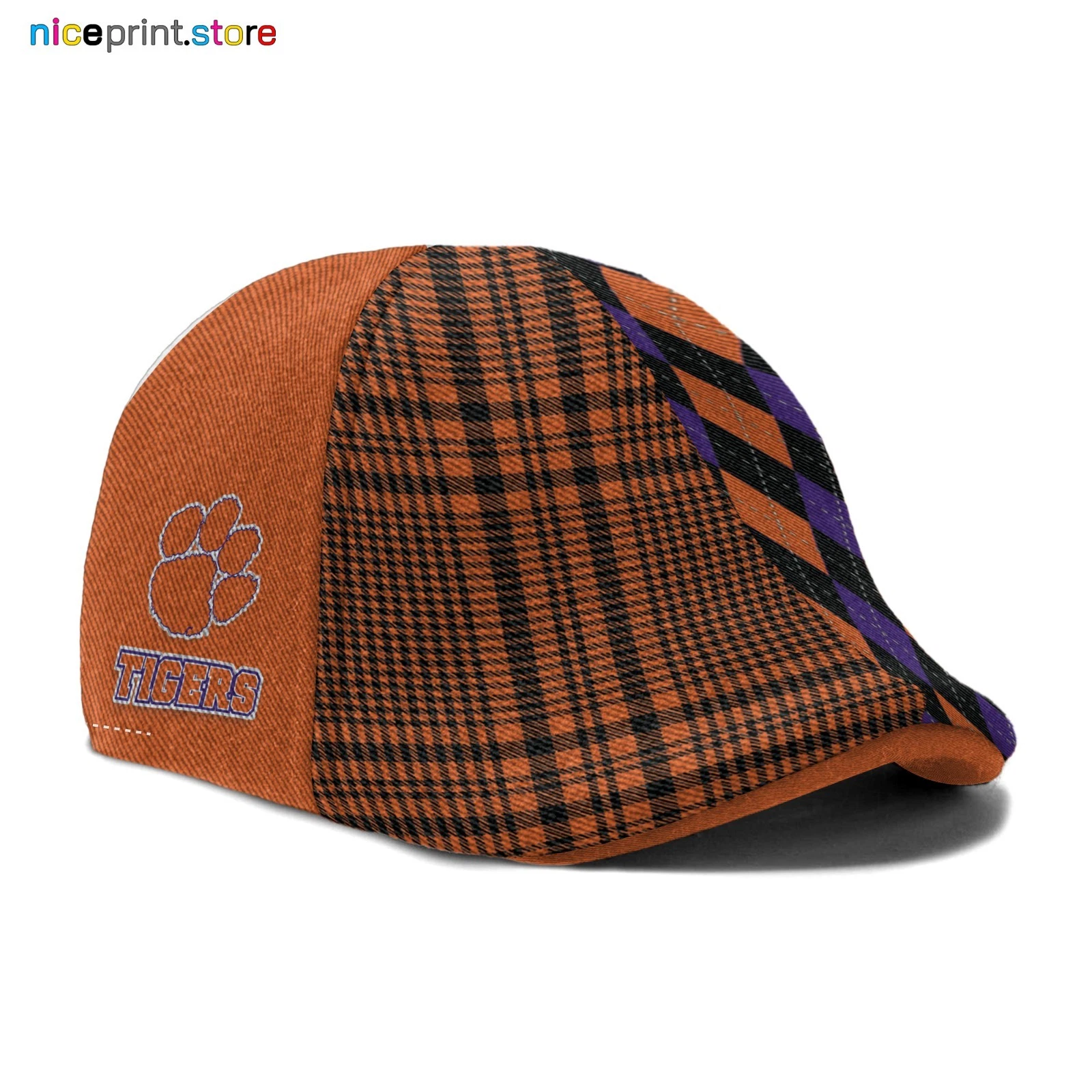 Clemson Team Tigers Ivy Cap Tigers Newsboy Cap Flat Cap for men