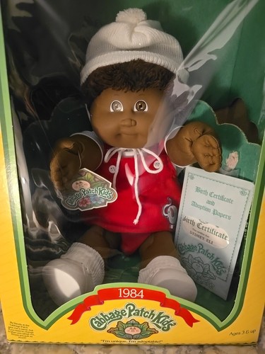 1984 Cabbage patch Kid boy with fuzzy hair African American - Picture 10 of 10