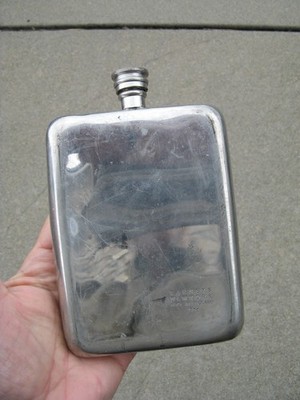 Vintage Barneys New York Hip Flask Made in England