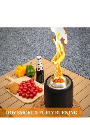 Feuerstelle Outdoor Ofen Kamin befeuert durch Pellets oder Holz für Terrasse Hinterhof
