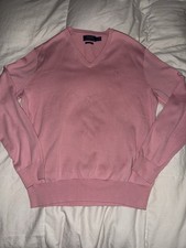 Polo Ralph Lauren Pink Cotton Crew Neck Sweater Size Small