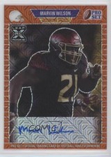 2021 Leaf Pro Set Metal 1989 Orange Mojo 5/5 Marvin Wilson #PA-MW1 Auto no9