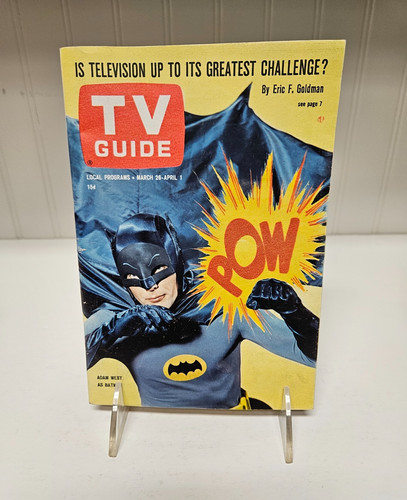 Vintage Batman TV Guide – March 26, 1966 Adam West, No Label