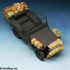 135 Resin Assembly Model Kit Military Jeep Heavy Load Stowage Set Parts